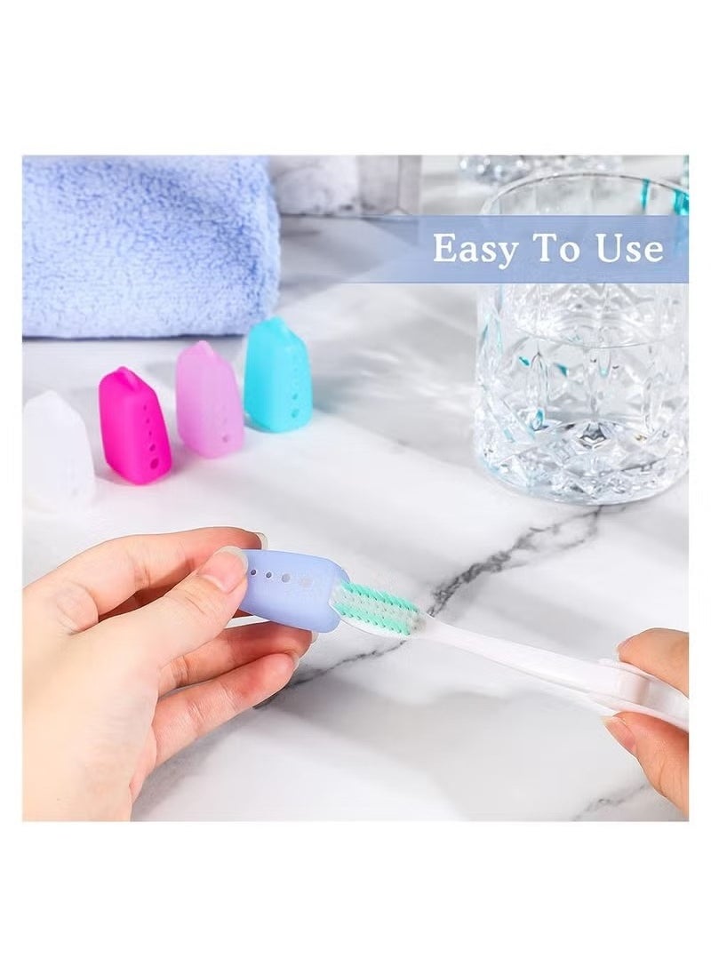 5 Pack Travel Toothbrush Protector Portable Toothbrush Head Cover Color Toothbrush Cover Toothbrush Travel Container Silicone Toothbrush Cover Toothbrush