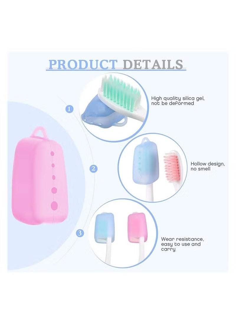 5 Pack Travel Toothbrush Protector Portable Toothbrush Head Cover Color Toothbrush Cover Toothbrush Travel Container Silicone Toothbrush Cover Toothbrush