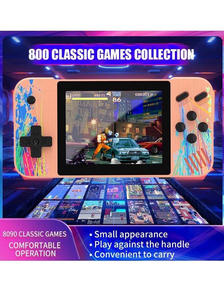 Handheld Game Console Portable 3.5-inch HD Screen Retro Video Game Console Support TV Connection Built-in 800 Games