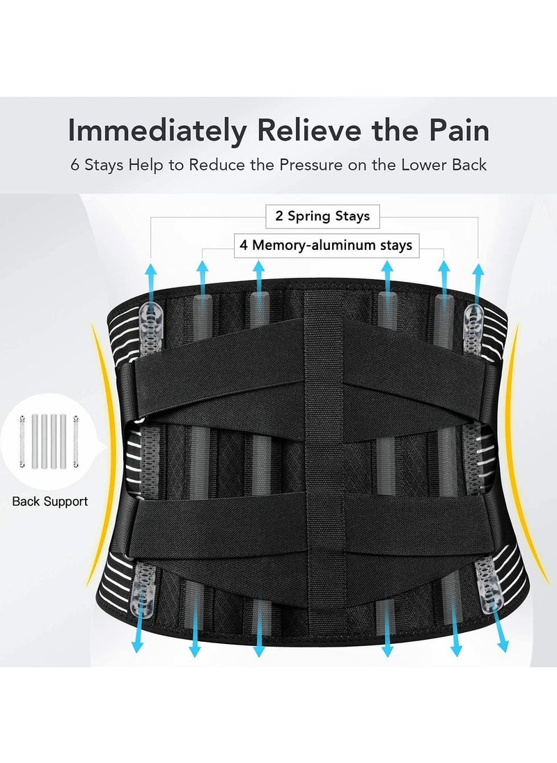 Adjustable Back Brace for Men and Women | Lower Back Pain Relief, Lumbar Support Belt, Sciatica & Posture Corrector