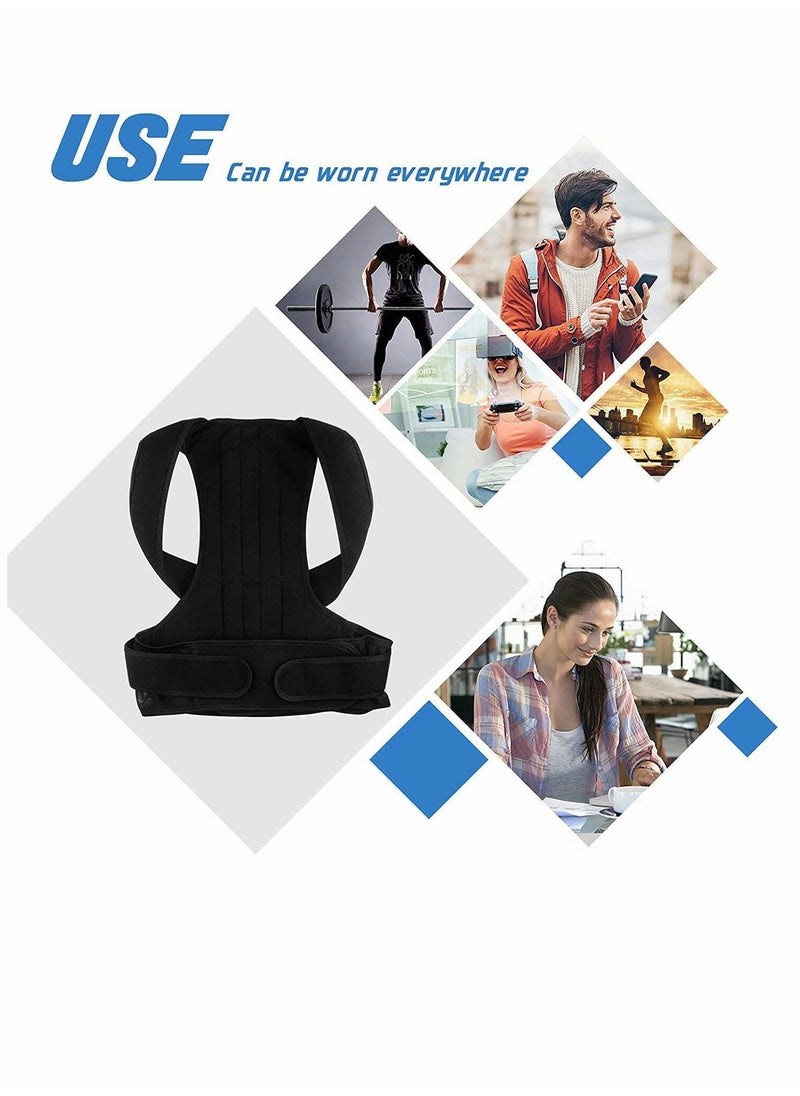 Posture Corrector for Men Women, Back Correction Waistcoat Therapy, Adjustable and Comfortable Scoliosis Back Humpback Correction Belt, Relieving Pain from Neck/Back/Shoulder, Humpback Correction (L)