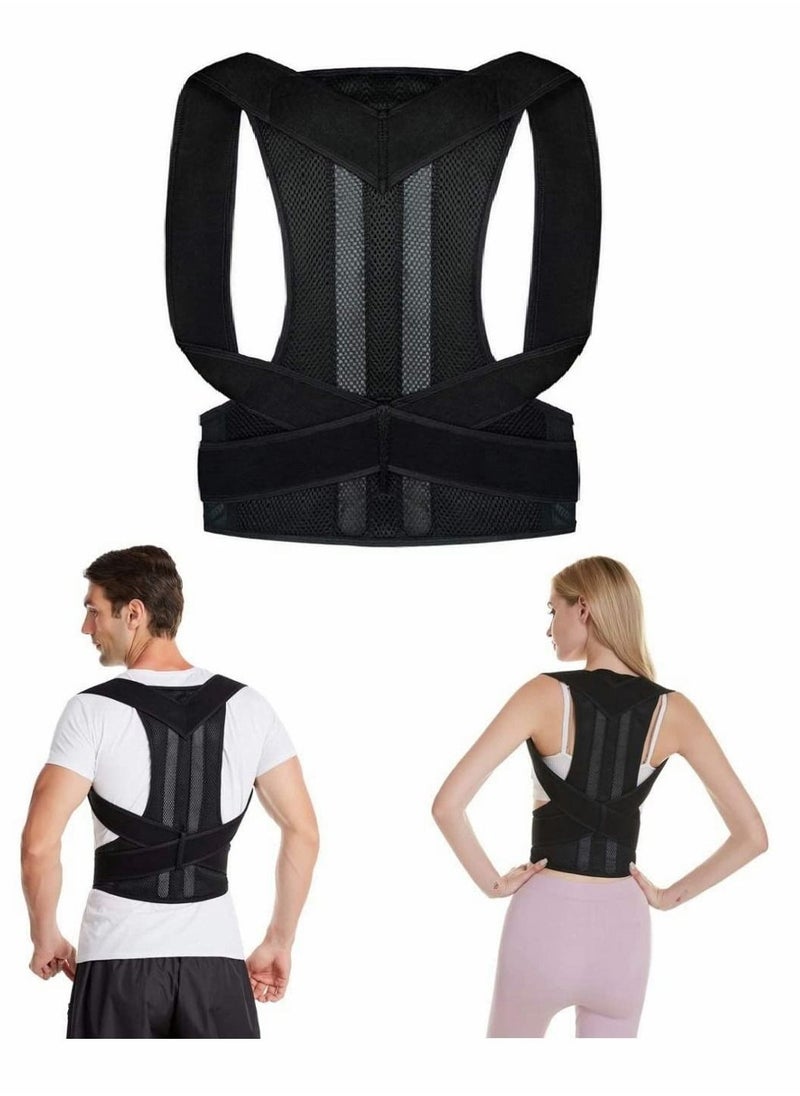 Posture Corrector for Men Women, Back Correction Waistcoat Therapy, Adjustable and Comfortable Scoliosis Back Humpback Correction Belt, Relieving Pain from Neck/Back/Shoulder, Humpback Correction (L)