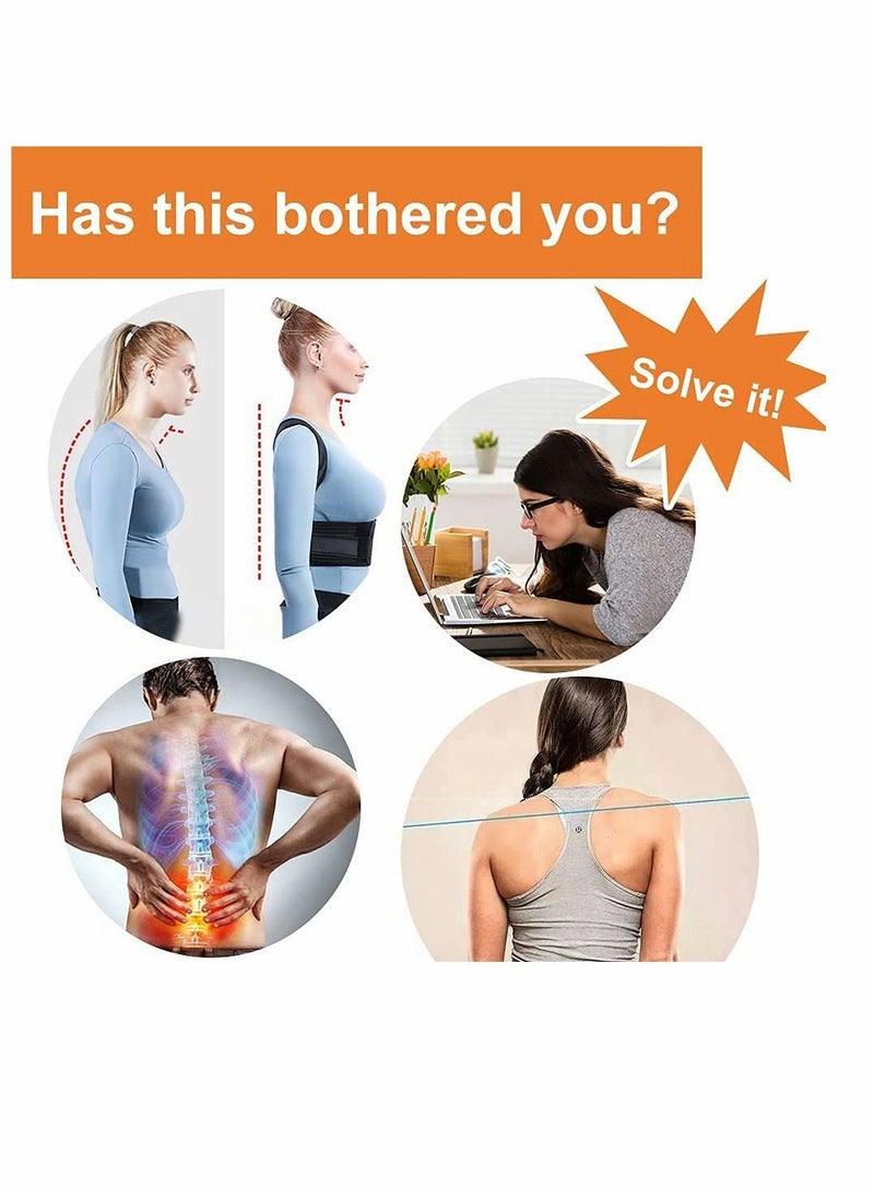 Posture Corrector for Men Women, Back Correction Waistcoat Therapy, Adjustable and Comfortable Scoliosis Back Humpback Correction Belt, Relieving Pain from Neck/Back/Shoulder, Humpback Correction (L)