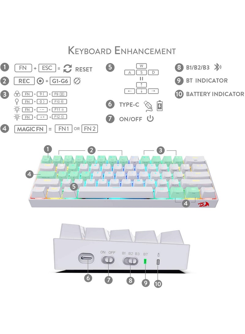 K530 Draconic 60% Compact RGB Wireless Gaming Keyboard