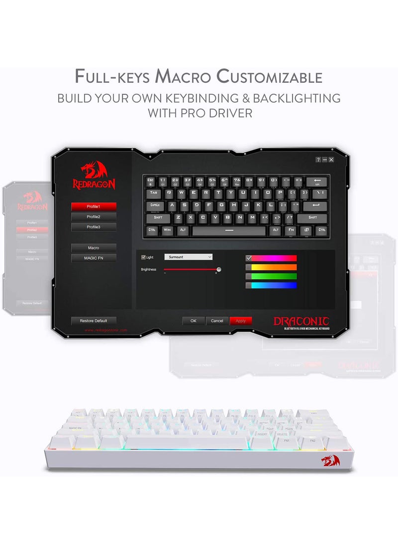 K530 Draconic 60% Compact RGB Wireless Gaming Keyboard