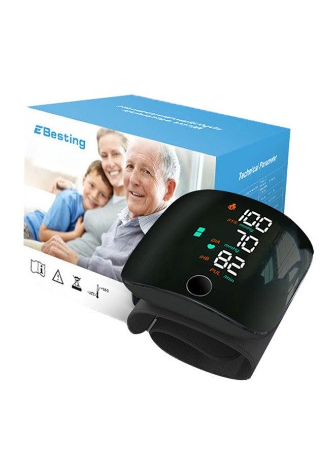 Wrist Blood Pressure Monitor Rechargeable Home Electronic Blood Pressure Monitor Fully Automatic Voice Broadcast Touch Screen Medical Blood Pressure Machine