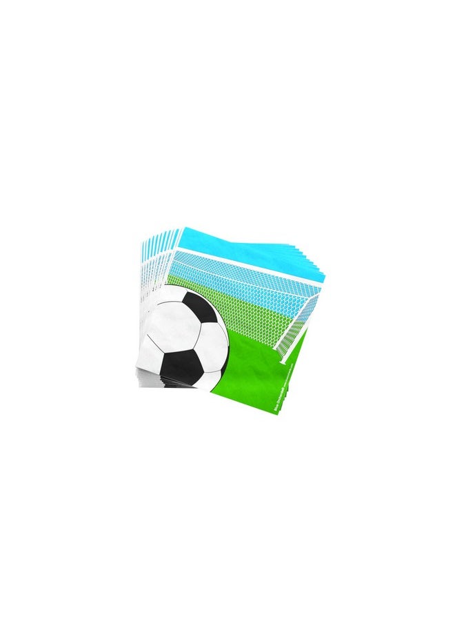 Soccer Value Party Supplies Pack (60 Pieces For 16 Guests) - Soccer Party Decorations, Sports Themed Birthday Party Supplies, Soccer Ball Party Supplies, Soccer Plates And Napkins
