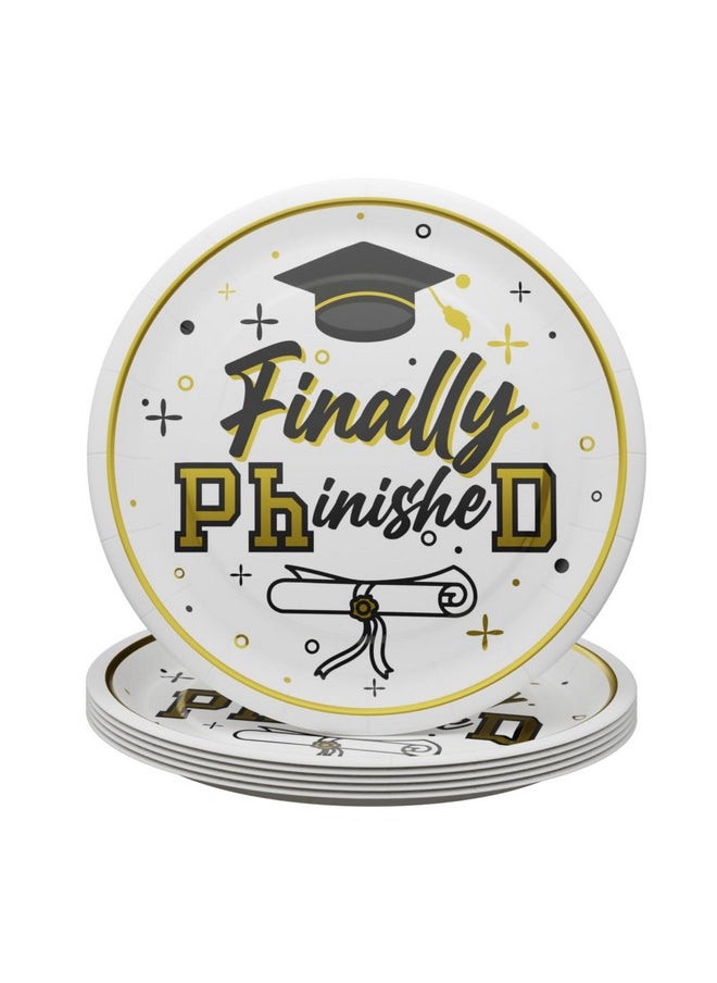Phd Graduation Party Supplies (108 Pieces For 20 Guests) - Doctor Party Decorations Doctorate Graduation Class Of 2024 Décor Congratulations Disposable Paper Plates Napkins