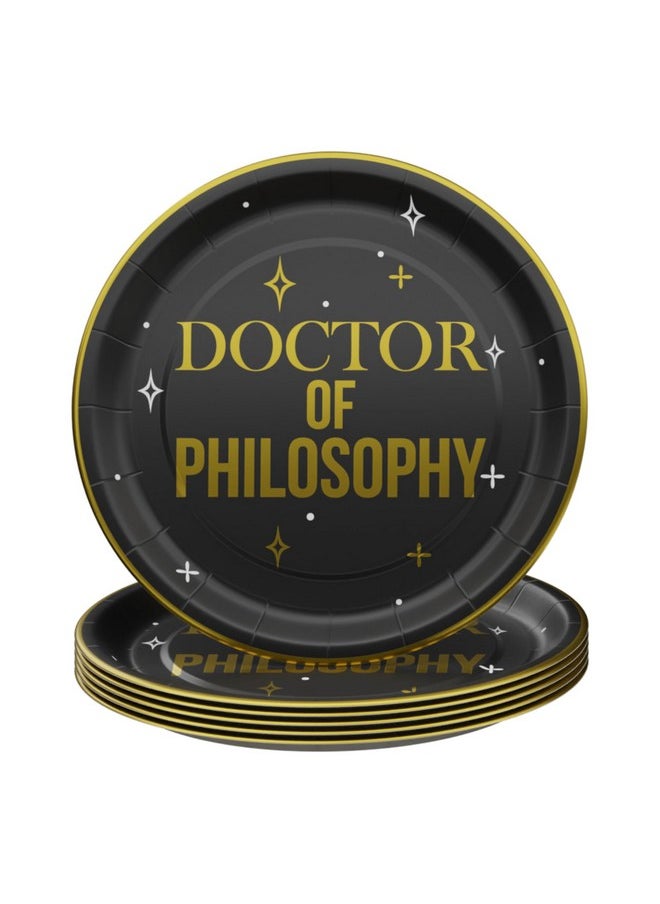 Phd Graduation Party Supplies (108 Pieces For 20 Guests) - Doctor Party Decorations Doctorate Graduation Class Of 2024 Décor Congratulations Disposable Paper Plates Napkins