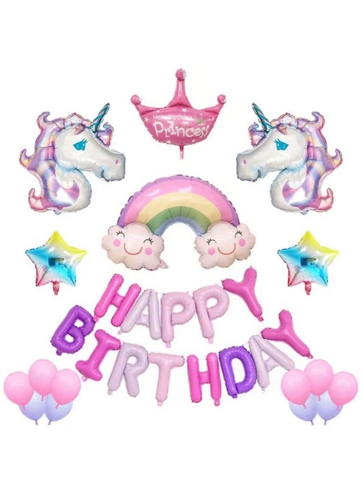 Unicorn Theme Birthday Decoration Set