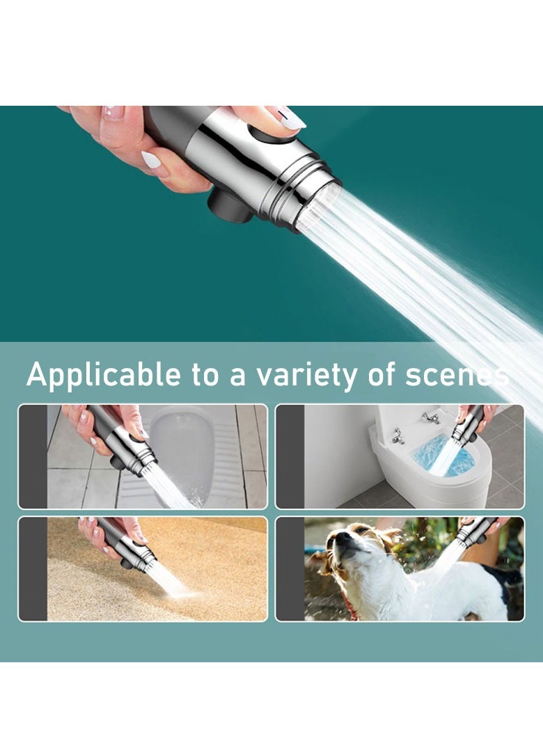 Filtered Shower Head - Universal Connection, Three-Speed Adjustment, One-Touch Water Stop - Ideal for Bathroom Accessories with Handheld Spray Combo