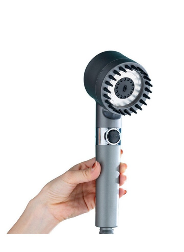 Filtered Shower Head - Universal Connection, Three-Speed Adjustment, One-Touch Water Stop - Ideal for Bathroom Accessories with Handheld Spray Combo