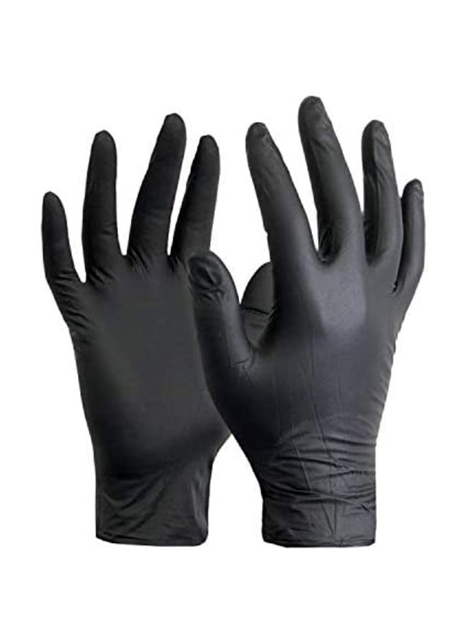 100-Piece Vinyl Gloves Powder Free Black Extra Large