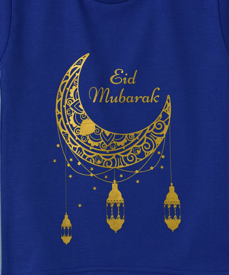 Eid Mubarak T-Shirt Blue