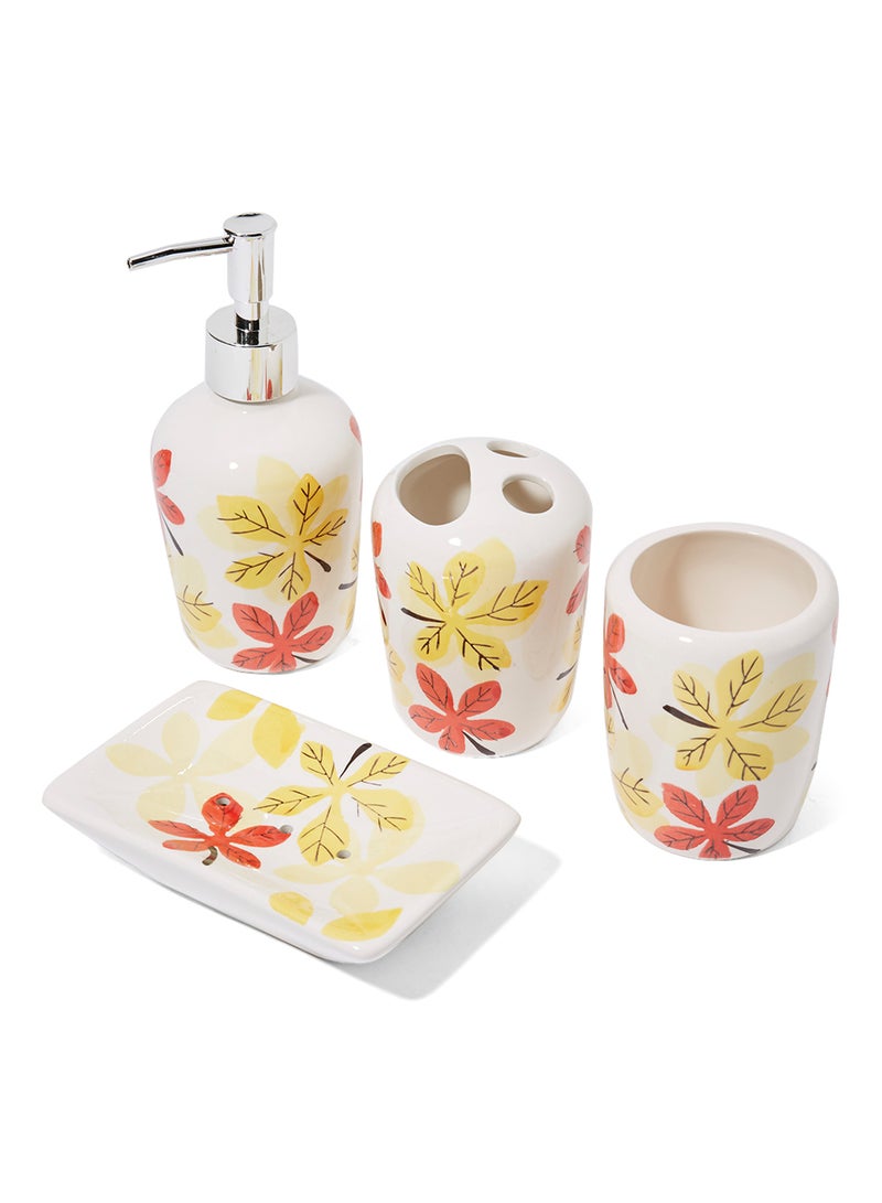 4- Pieces Bath Set Multicolour 10x8.5cm