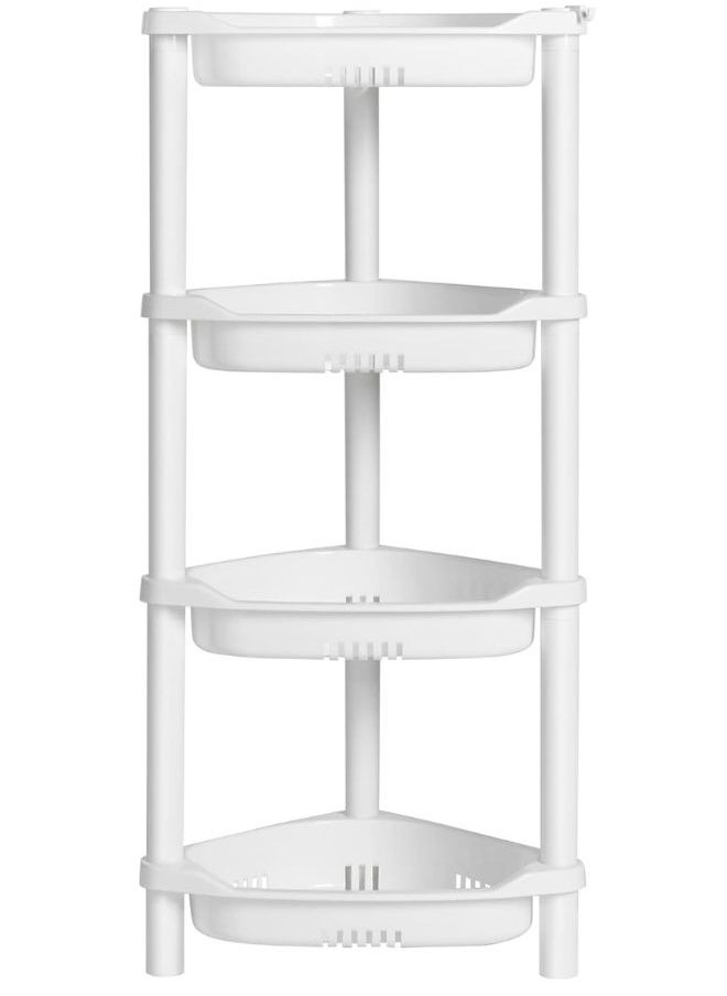 Corner Shelf Bathroom Storage Organizer 4-Tier Toilet Storage Rack Easy To Assemble Toilet Bathroom Shelves