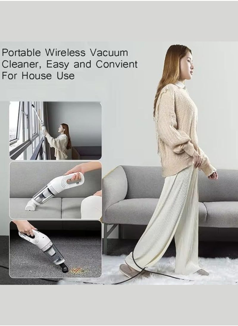Portable Cordless Vacuum Cleaner 6000mAh Battery, High-Power Suction for Multi-Surface Vacuum, Lightweight & Ultra-Quiet Stick, 0.35L Dust Cap Capacity