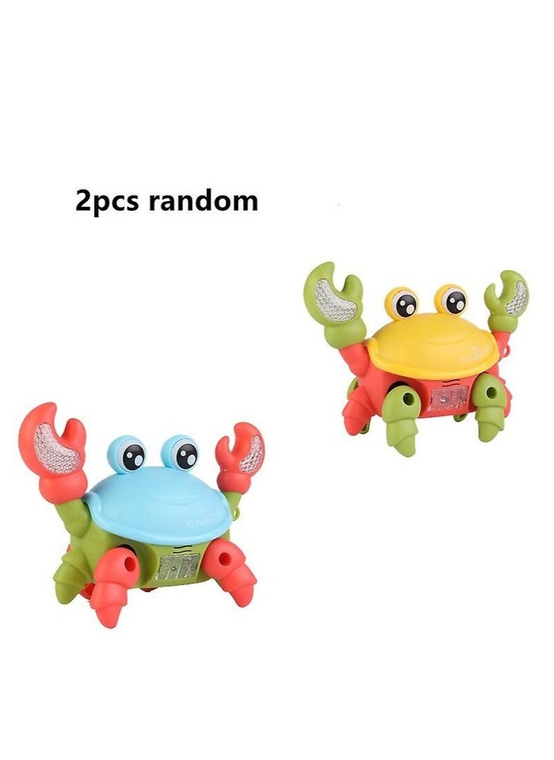 Dancing Electric Crab Luminous Music Electric Crawling Crab Children's Toys Birthday Gifts  pack of 2