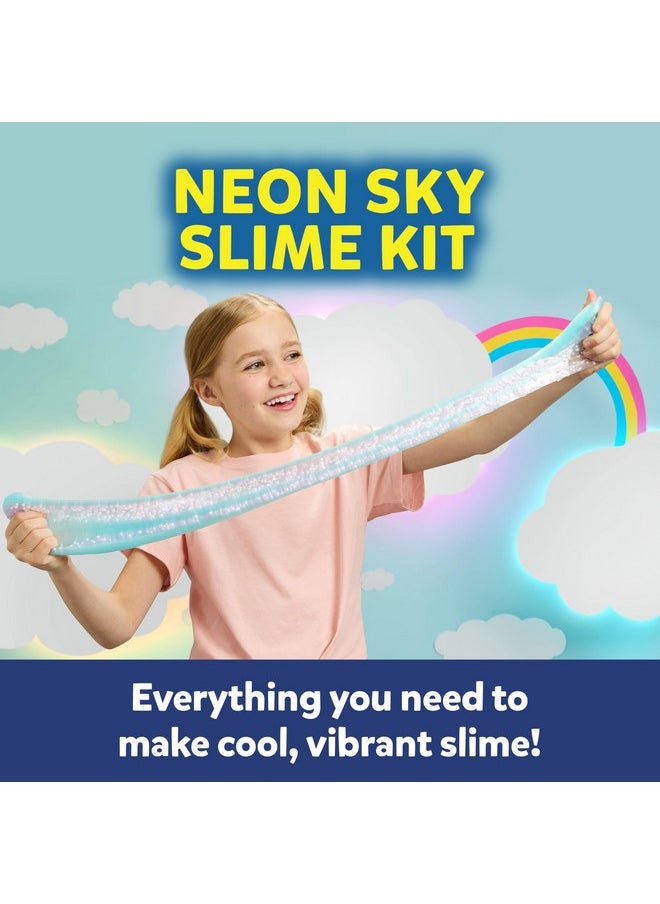 Neon Sky Slime Kit, Slime Supplies Include Transparent Color Liquid Glue, Crunchy Slime Activator, Cherry Limeade Slime Activator, 4 Count