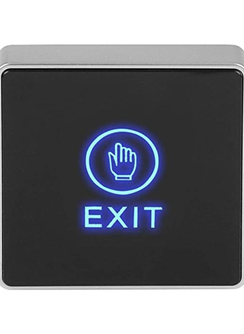 Door Touch Exit Release Unlock Button Switch Panel LED Light for Door Access Control System with blue indicator light,NO/COM output contact