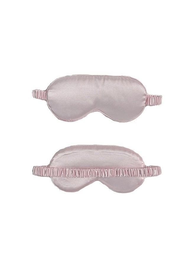 Sleep Mask, Silk Eye Mask for Sleeping Women/Men/Girls, Both Sides 100% Pure Mulberry Silk Blackout Anti-Allergy Blindfold with Elastic Strap for Full Night's Sleep, Travel and Nap (Pink)