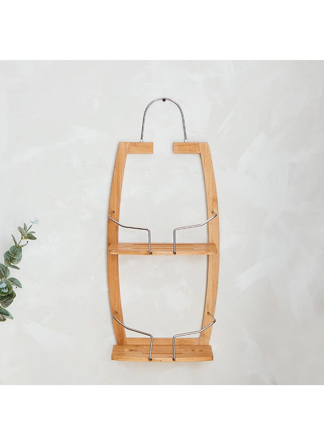 Natura Bamboo 2-Tier Shower Caddy 27 x 61 x 16 cm