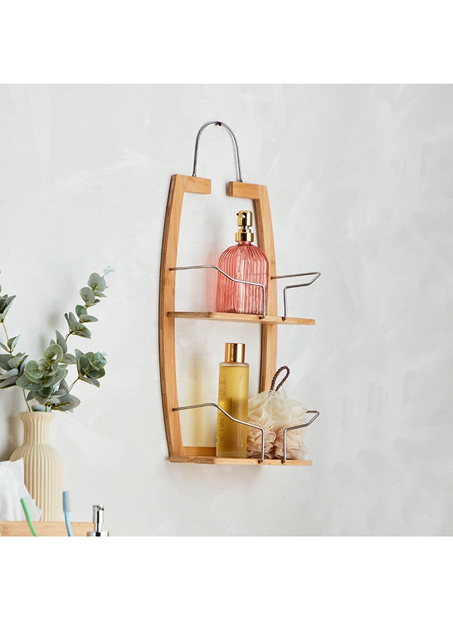 Natura Bamboo 2-Tier Shower Caddy 27 x 61 x 16 cm