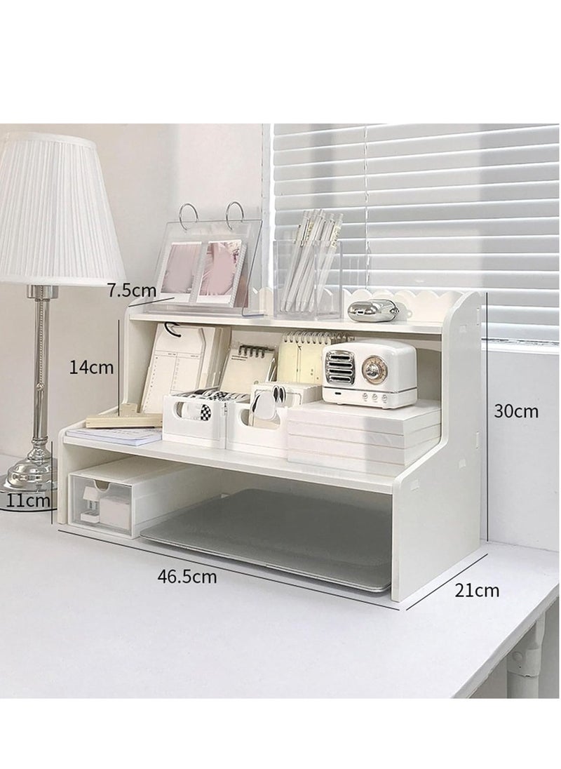 𝐅𝐅𝐃 Desk Organizer Storage Rack – Multi-Tier Desktop Storage Shelf Cabinet for Home Office, Efficient Organizer for Office Supplies, Documents, and Accessories