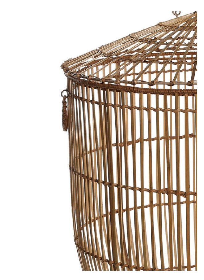 Rattan Round Basket With Lid, Natural - Large, 51 cm