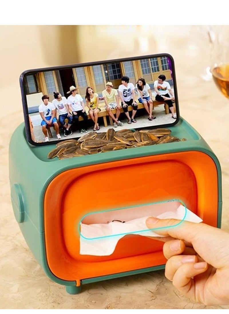 Tissue box for living room Practical daily necessities Mobile phone holder Magnetic tissue box