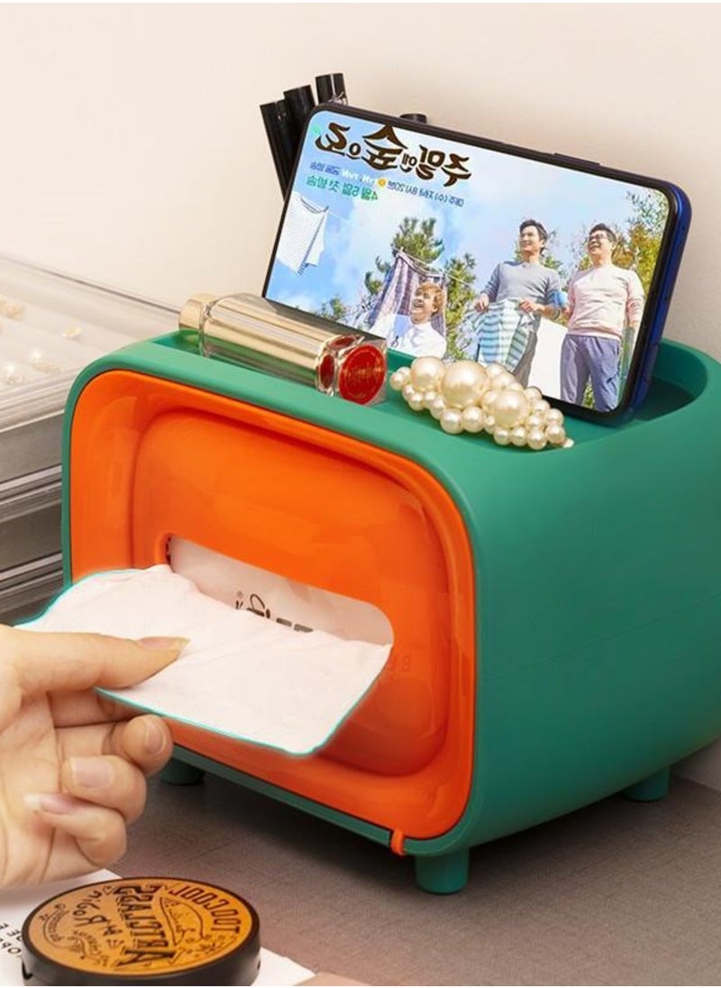 Tissue box for living room Practical daily necessities Mobile phone holder Magnetic tissue box