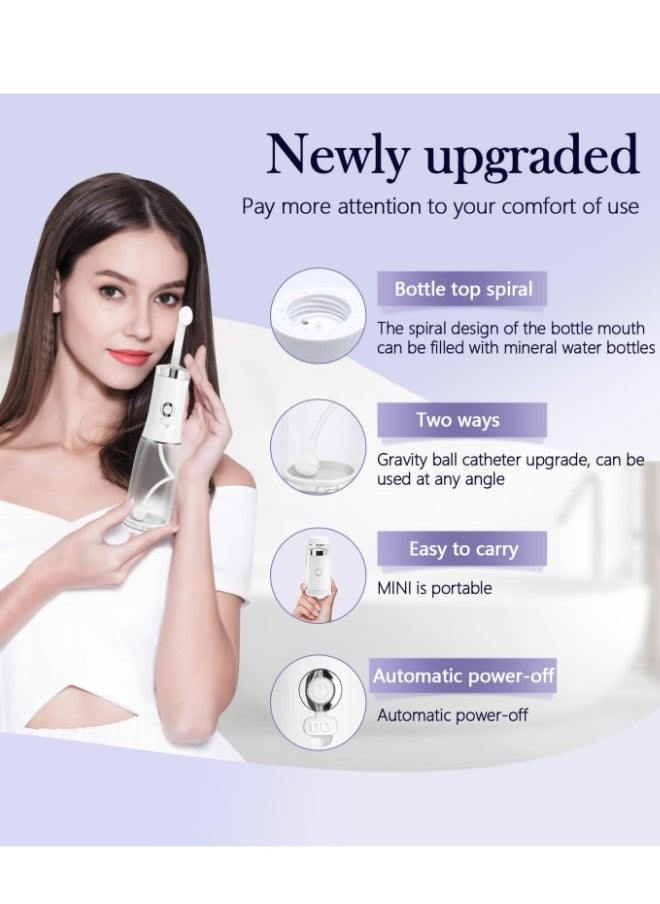 NIBEMINENT Portable Bidet,Portable Travel Bidet, Foldable Handheld Personal Bidet with 4 Pressure Options, IPX6 Waterproof Electric Mini Bidet,Water Sprayer for Women and Men