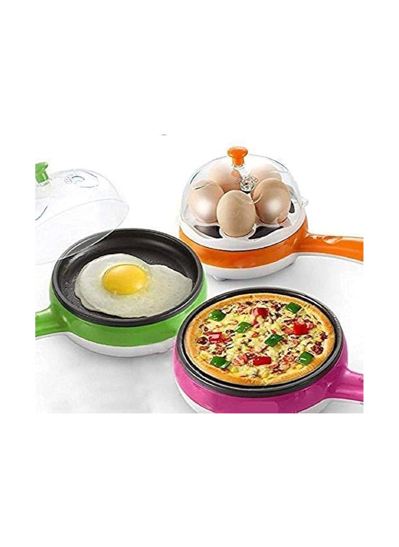 Bellemain Multifunctional 2 in 1 Electric Egg Boiling Steamer Egg Frying Pan Egg Boiler Electric Automatic Off with Egg Boiler Machine Non-Stick Electric Egg Frying Pan Nonstick Springform (Multy)