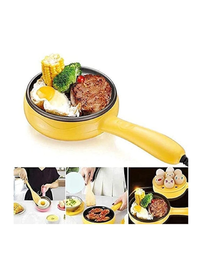 Bellemain Multifunctional 2 in 1 Electric Egg Boiling Steamer Egg Frying Pan Egg Boiler Electric Automatic Off with Egg Boiler Machine Non-Stick Electric Egg Frying Pan Nonstick Springform (Multy)