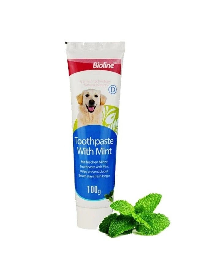 Dental Care Set Mint Flavor Toothpaste And Toothbrush Pet Oral Teeth Cleaning Set 2X100g