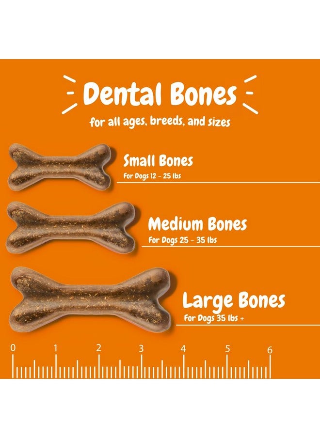 Dental Bones - Fights Tartar & Plaque - Gum, Teeth & Bone Health - Cinnamon For Dog Breath - Immune, Joint, Gut, Skin & Coat Support - Omega 3 Epa & Dha And Calcium - Large Dogs - 8 Ct…