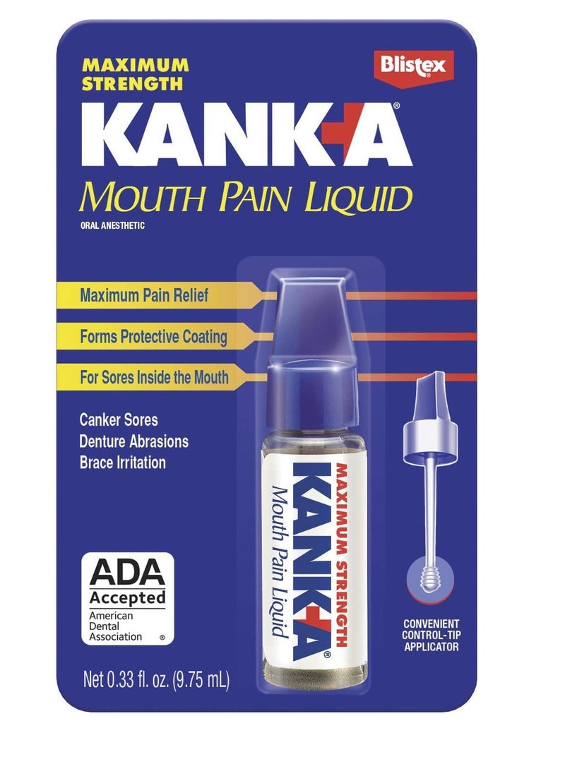 Blistex Kanka Mouth Pain Liquid, Professional Strength , .33 Fluid Ounces