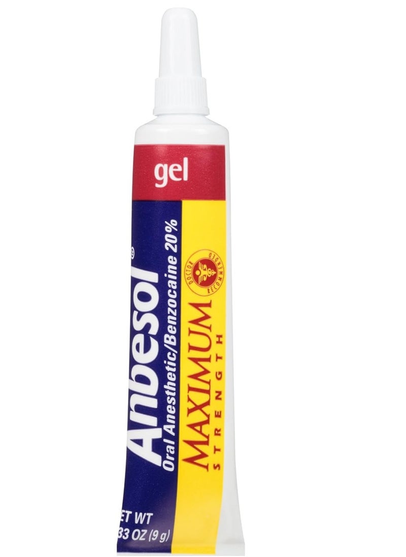 Anbesol Maximum Strength Oral Anesthetic Gel 0.33 Ounce(Pack of 3)
