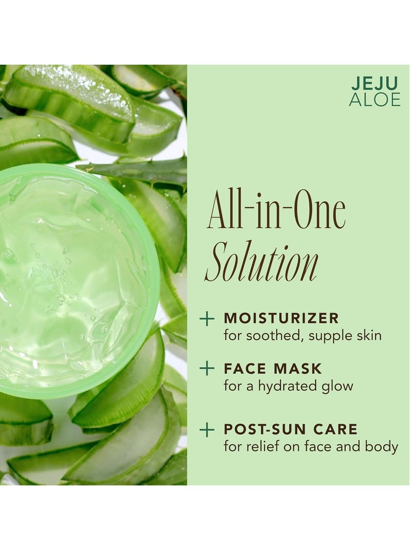 Jeju Aloe Soothing Gel | Multi-use Moisturizing & Soothing Gel For Face, Body & Sun Burn Care | 95% Aloe Vera Extract, All Skin Types, 10.14 fl oz, Korean Skincare 300 mlml