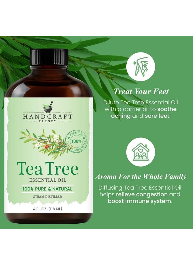 Tea Tree Essential Oil - Huge 4 Fl Oz - 100% Pure and Natural - Premium Grade Essential Oil for Diffuser and Aromatherapy