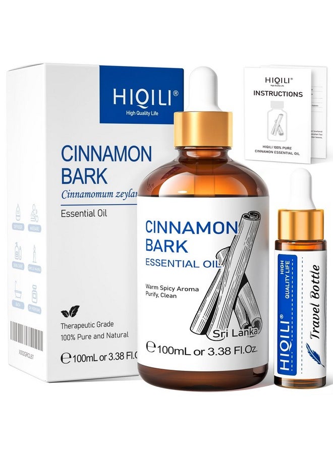 Cinnamon Essential Oil For Spary, Diffuser, Garden And Kitchen - 100% Pure Natural - Indoor And Outdoor, 3.38 Fl Oz