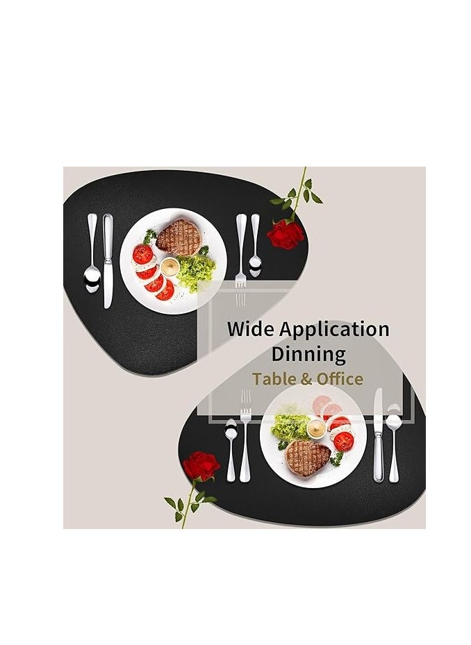 Washable Two-Sided Leather Tablemats – Stain & Heat Resistant, Non-Slip Placemats for Kitchen, Dining, Parties, Weddings, 45 x 36 CM, Durable and Stylish Protection for Your Tabletop