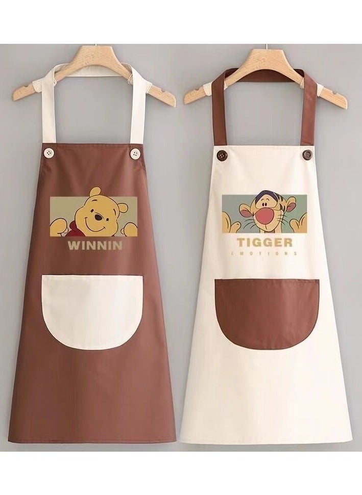 Chef Apron for Women Men , Adjustable Kitchen Chef Apron，Restaurant Apron with Pocket for Cooking Baking Gardening (2pack)