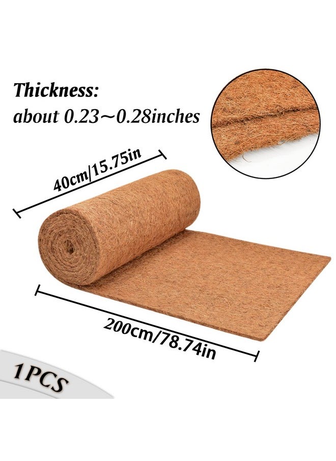 1 Pack 16 X 80 X 0.28Inches Thickened No-Slip Ice And Snow Carpet Mats- Natural Coconut Fiber Carpet For Garden, Front Door, Stairs, Porch Outdoor Safer Walking