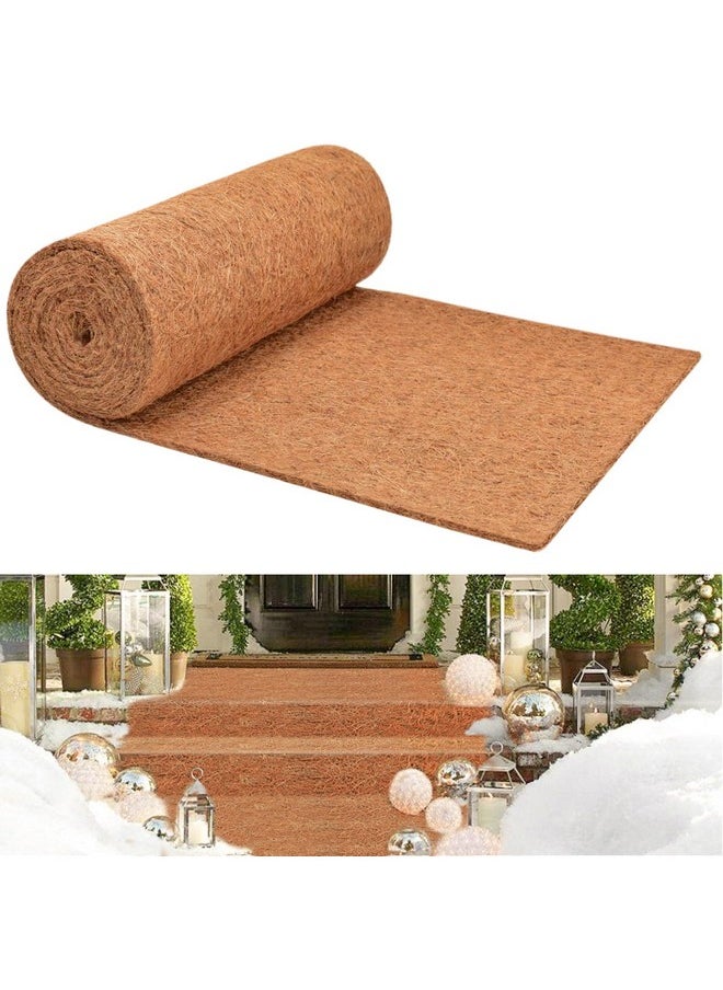 1 Pack 16 X 80 X 0.28Inches Thickened No-Slip Ice And Snow Carpet Mats- Natural Coconut Fiber Carpet For Garden, Front Door, Stairs, Porch Outdoor Safer Walking