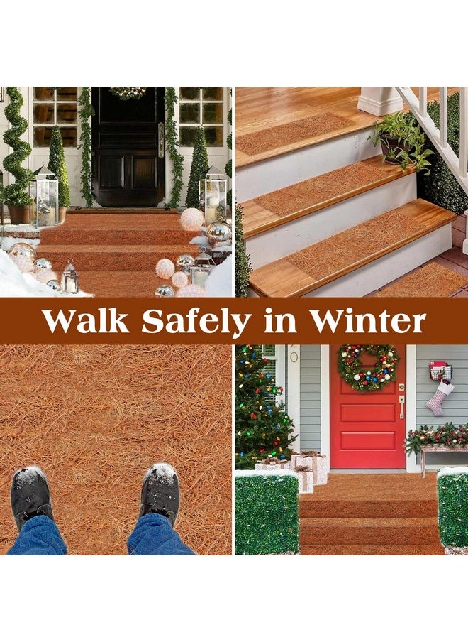 1 Pack 16 X 80 X 0.28Inches Thickened No-Slip Ice And Snow Carpet Mats- Natural Coconut Fiber Carpet For Garden, Front Door, Stairs, Porch Outdoor Safer Walking