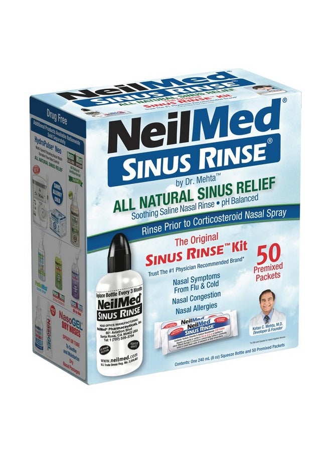 Sinus Rinse - A Complete Sinus Nasal Rinse Kit, 50 Count (Pack Of 1)