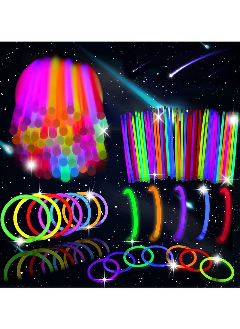 50-piece Light Up Sticks Kit For Glow Necklace Making 11.5 Inch With Super Bright Connectors Multi Color Party Favors