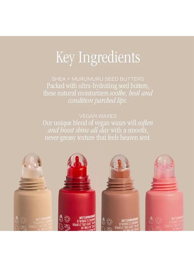 Lip Butter Balm - Conditioning Lip Mask and Lip Balm for Instant Moisture, Shine and Hydration - Sheer-Tinted, Soothing Lip Care - Cherry (0.5 oz / 15 g)