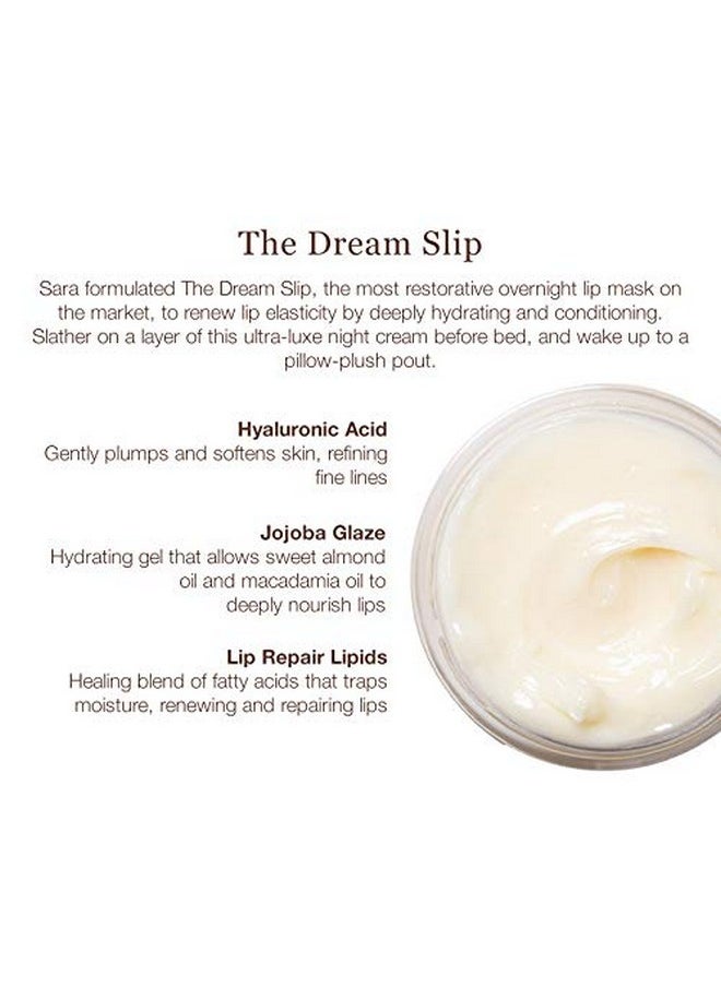 The Dream Slip Overnight Lip Mask Gently Restore, Heal And Renew Lips Overnight With Lip Repair Lipids & Hyaluronic Acid, 0.5 Oz.